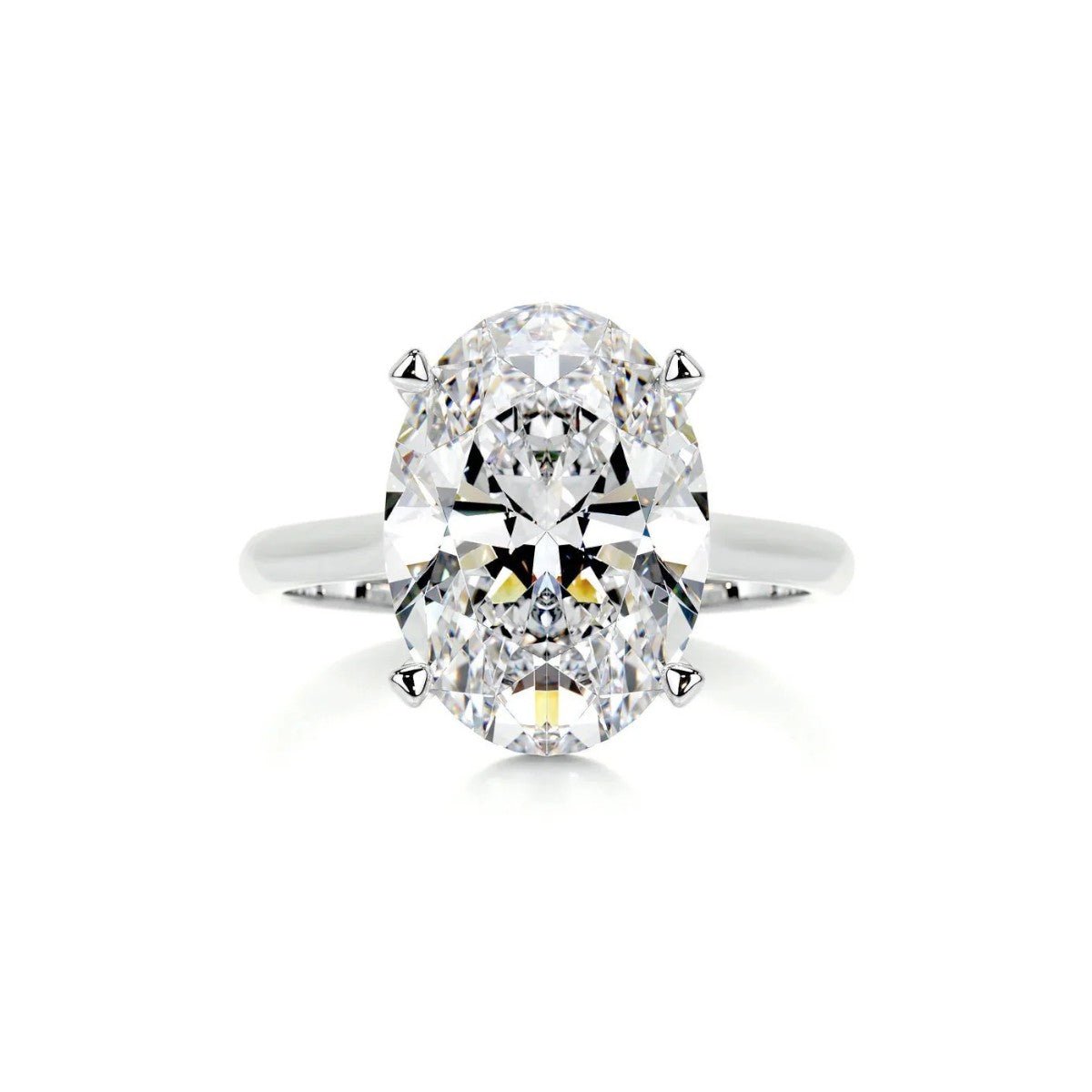 5 Carat Diamond Engagement Ring in 18K Gold & Platinum - Raphana Jewellery