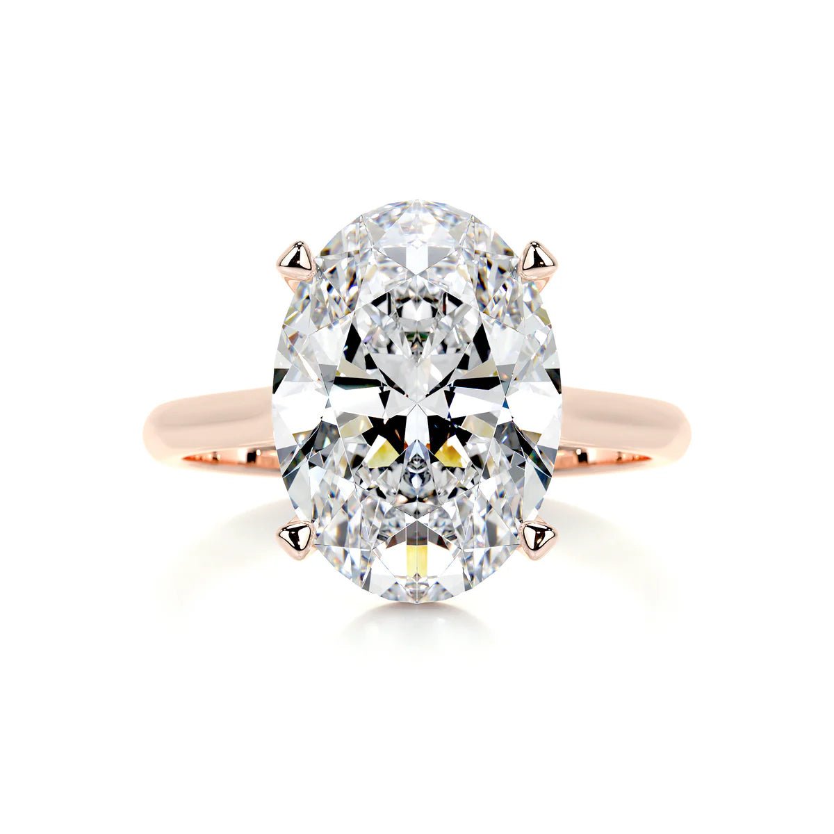 5 Carat Diamond Engagement Ring in 18K Gold & Platinum - Raphana Jewellery