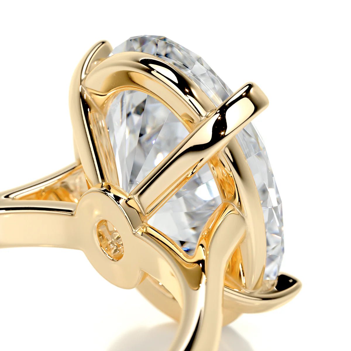 5 Carat Diamond Engagement Ring in 18K Gold & Platinum - Raphana Jewellery