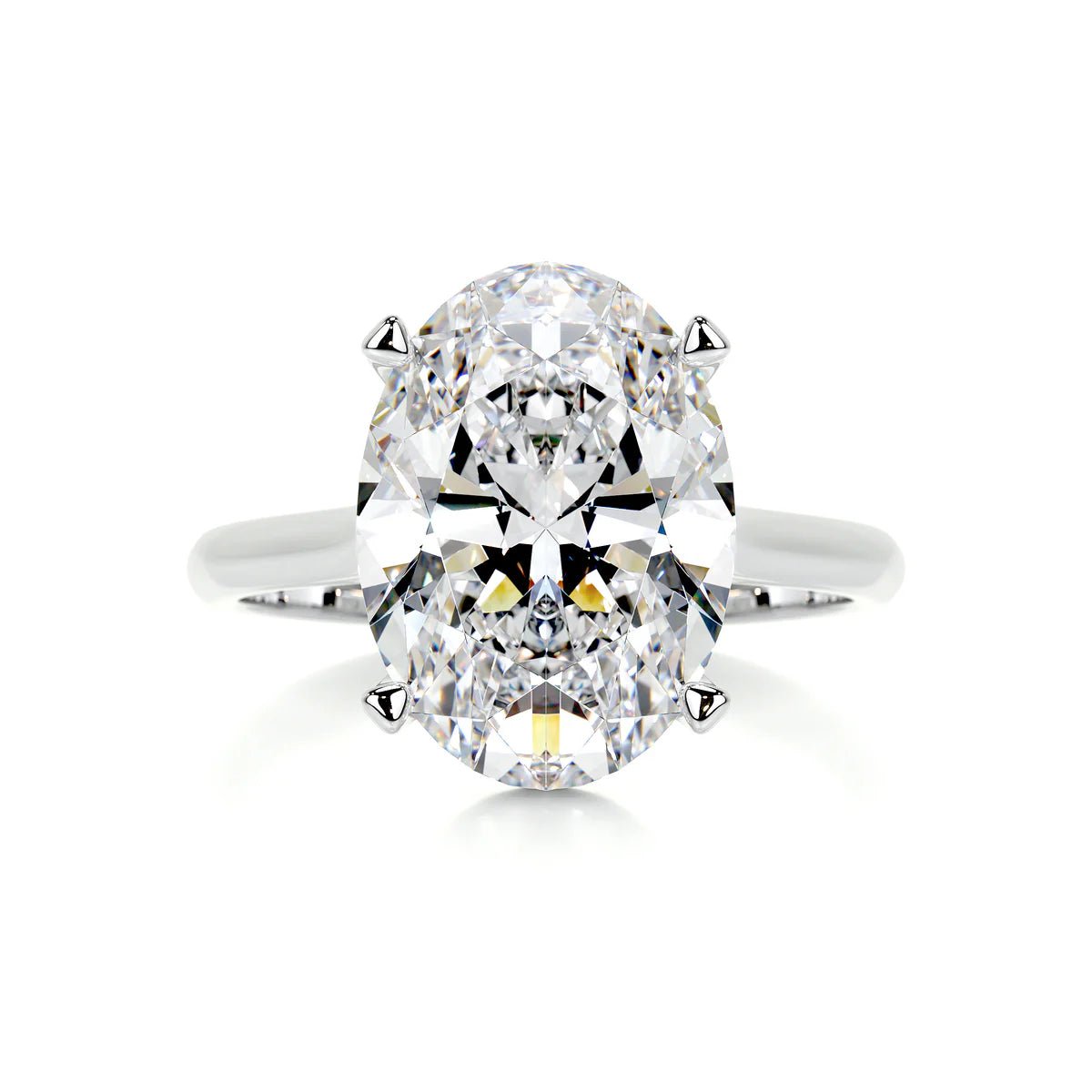 5 Carat Diamond Engagement Ring in 18K Gold & Platinum - Raphana Jewellery