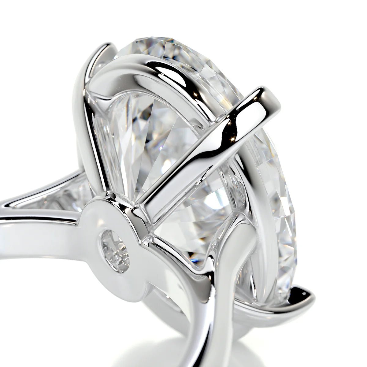 5 Carat Diamond Engagement Ring in 18K Gold & Platinum - Raphana Jewellery