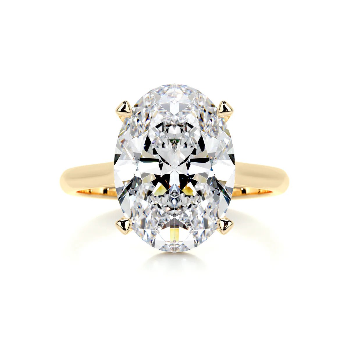 5 Carat Diamond Engagement Ring in 18K Gold & Platinum - Raphana Jewellery