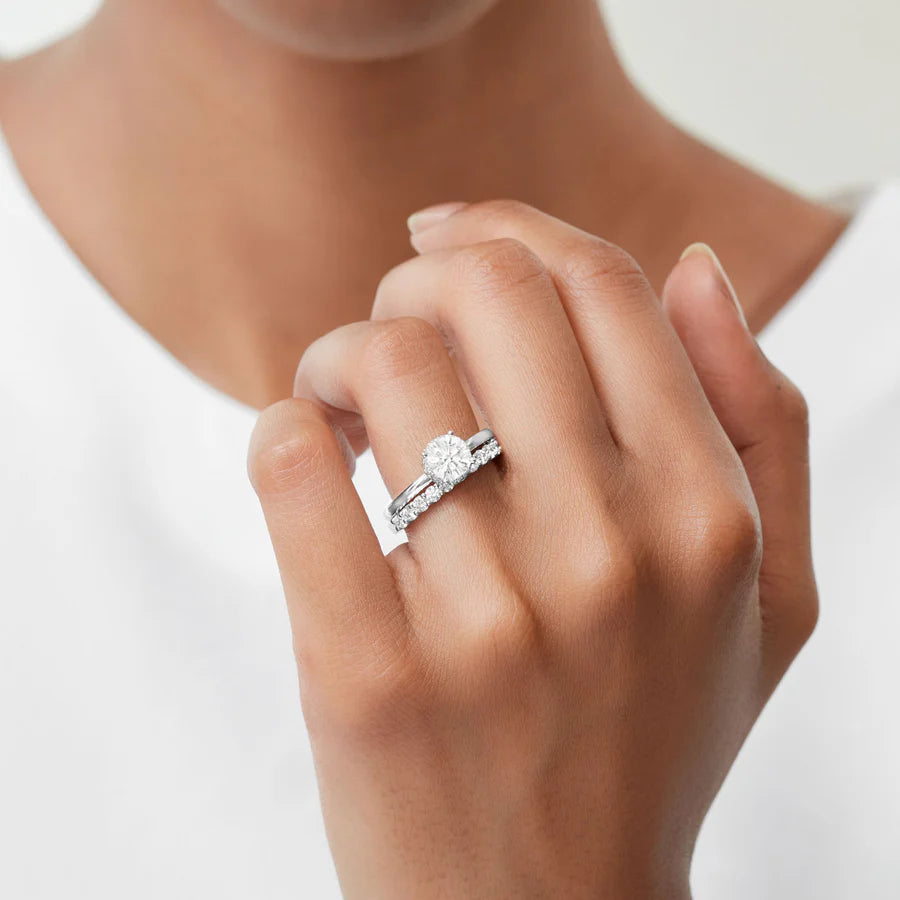 Raphana 14K yellow gold eternity ring with 2 ct lab-grown diamonds