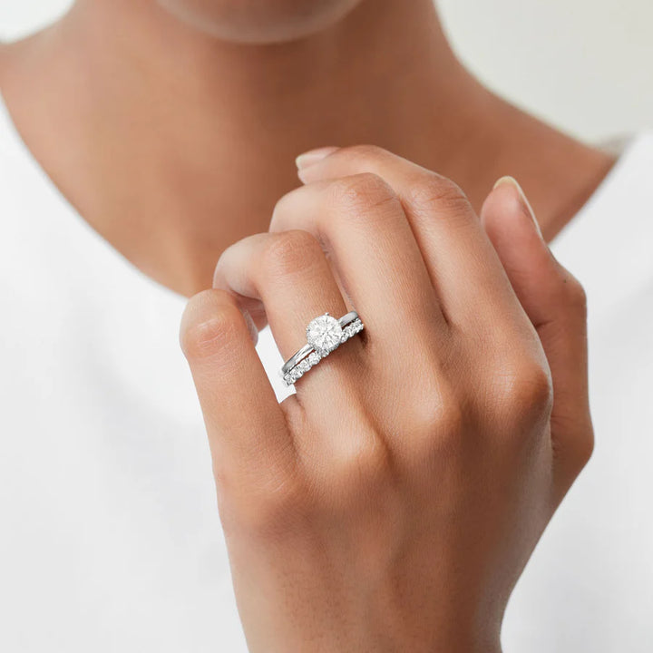 Raphana 14K yellow gold eternity ring with 2 ct lab-grown diamonds