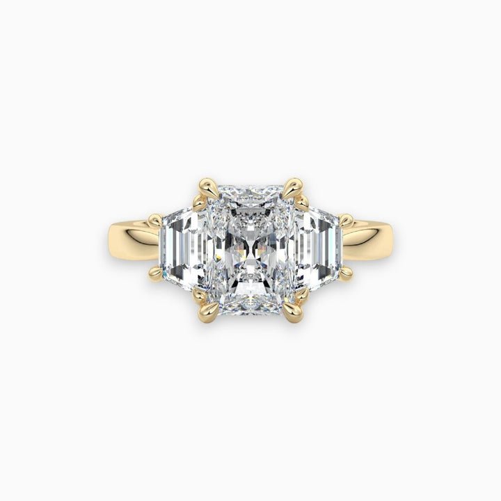 Emerald Cut Diamond Stud Earrings