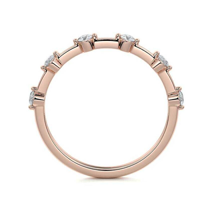 Alana Moissanite Wedding Band - Raphana Jewellery