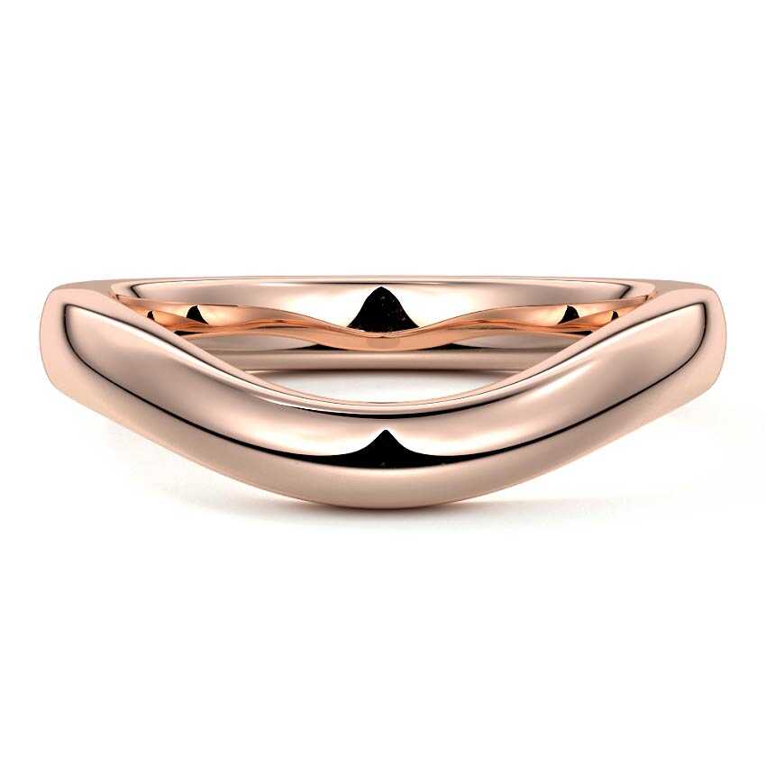 Curved Wedding Band Ring Unique - Raphana Jewellery