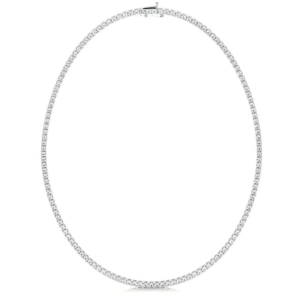 Diamond Tennis Necklace 14K White Gold - Raphana Jewellery