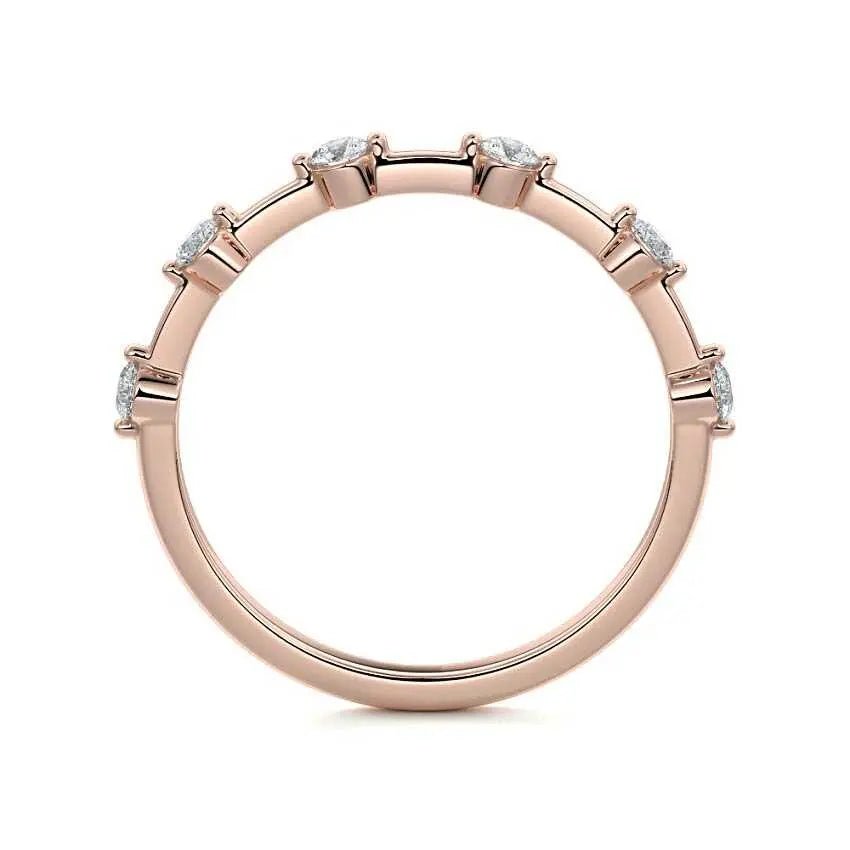Half Eternity Round Wedding Band - Raphana Jewellery