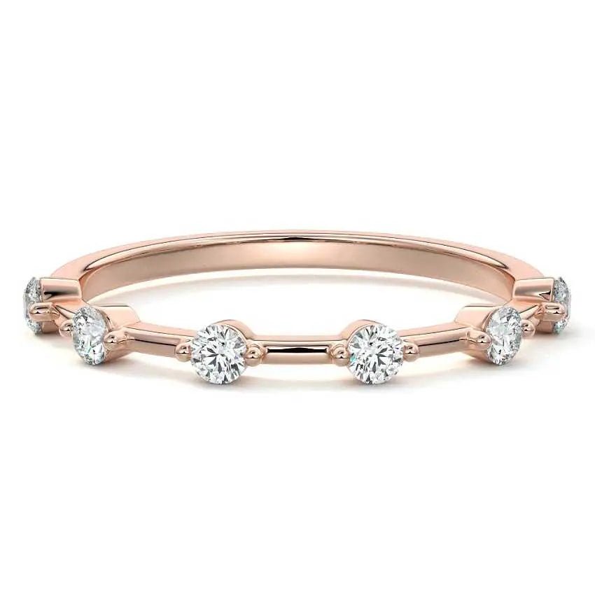 Half Eternity Round Wedding Band - Raphana Jewellery