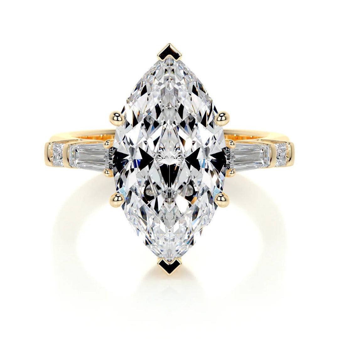 Marquise natural diamond engagement rings NZ by Raphana Jewellery