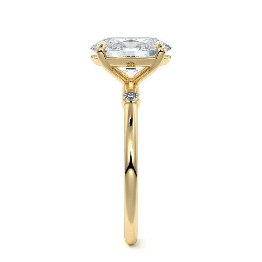 Oval Cut Engagement Unique Design - Raphana Jewellery