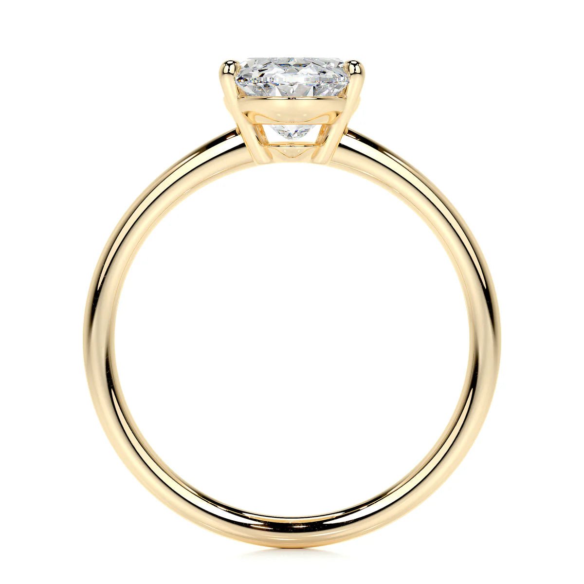 Oval Solitaire Diamond Engagement Ring - Raphana Jewellery