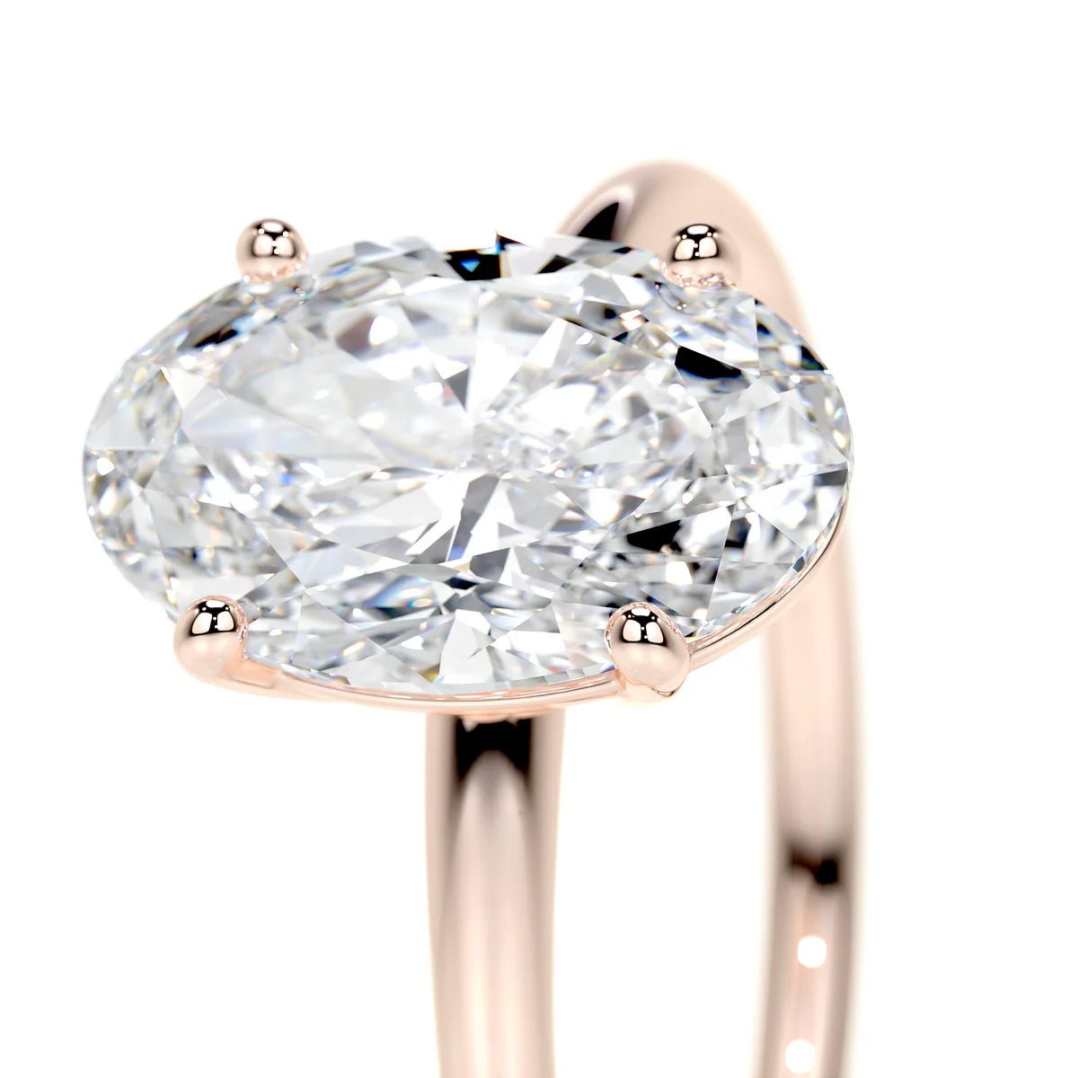 Oval Solitaire Diamond Engagement Ring - Raphana Jewellery