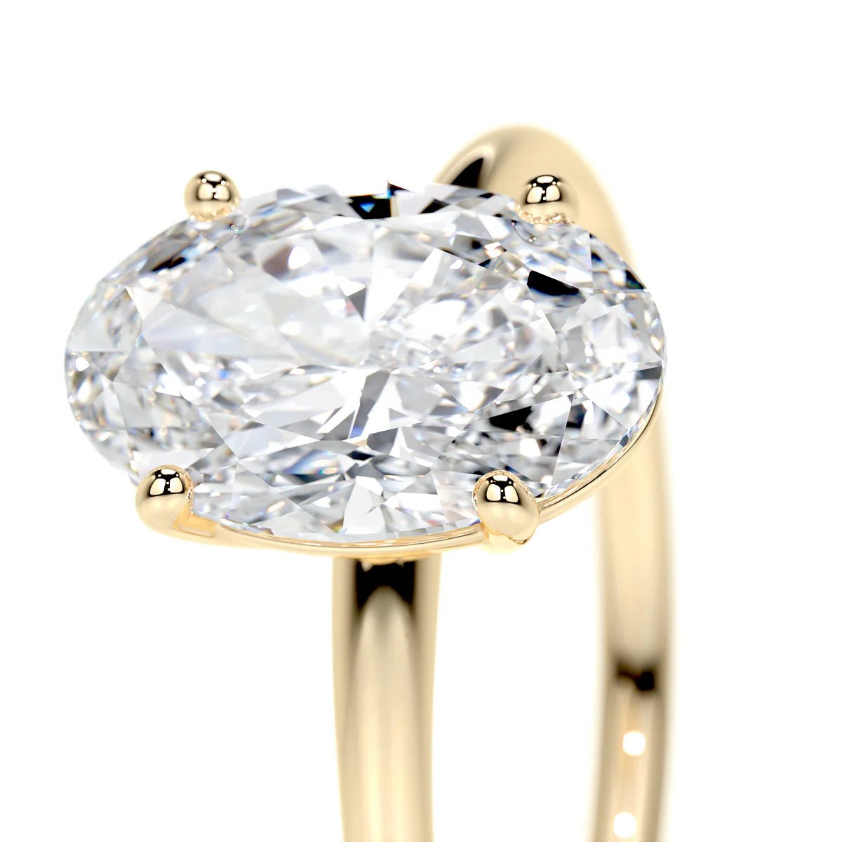 Oval Solitaire Diamond Engagement Ring - Raphana Jewellery