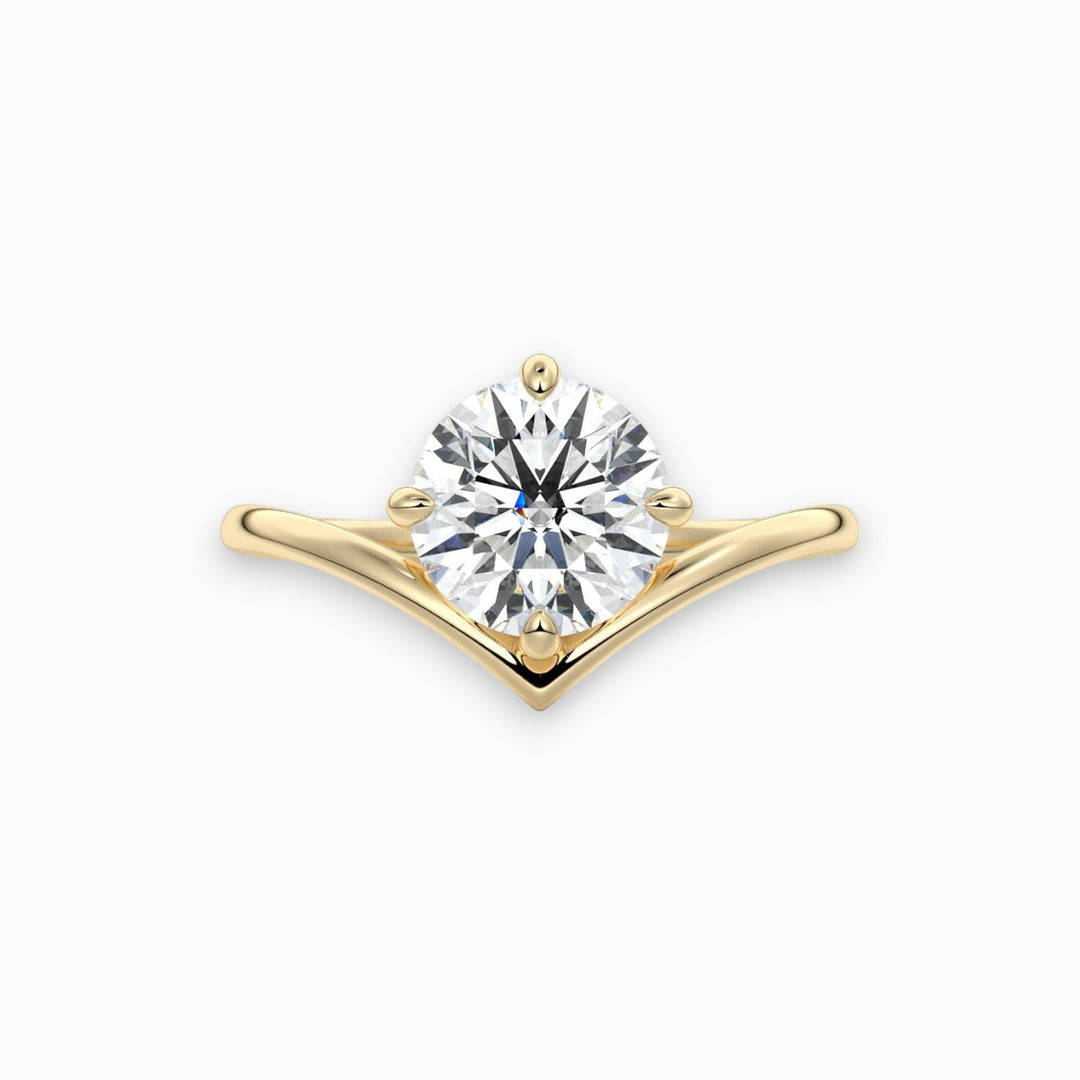 round brilliant solitaire engagement ring 18k yellow gold Australia