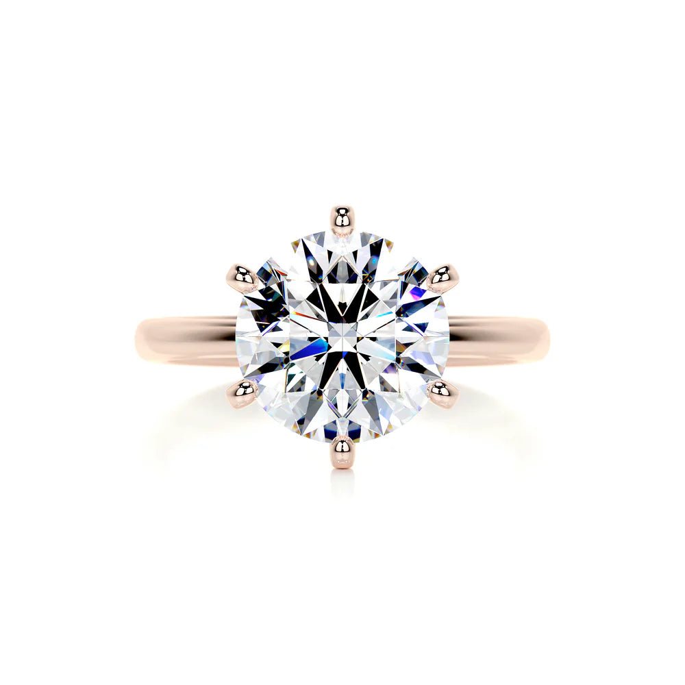 Solitaire Natural Diamond Engagement Ring - Raphana Jewellery
