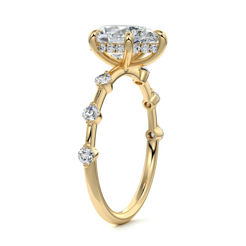 1.5 CT Paige Pear Cut Unique Engagement Ring - Raphana Jewellery
