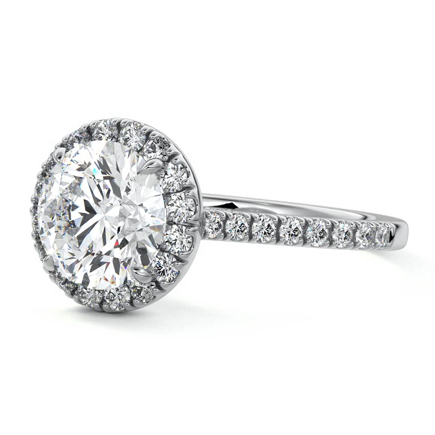 1.5CT Elisabeth Round Halo Lab-Grown Engagement Ring - Raphana Jewellery