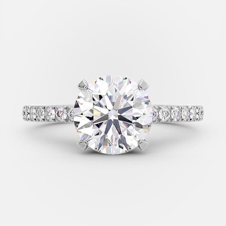 1.5CT Round Cut Stephanie Engagement Rings - Raphana Jewellery