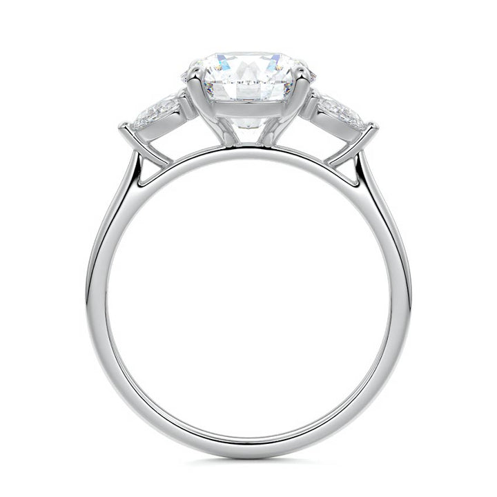 2 CT Michaela Hills Three-Stone Engagement Rings - Raphana Jewellery