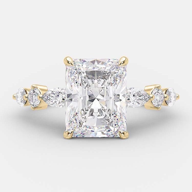 3 Carat Esther Radiant Cut Engagement Ring - Raphana Jewellery