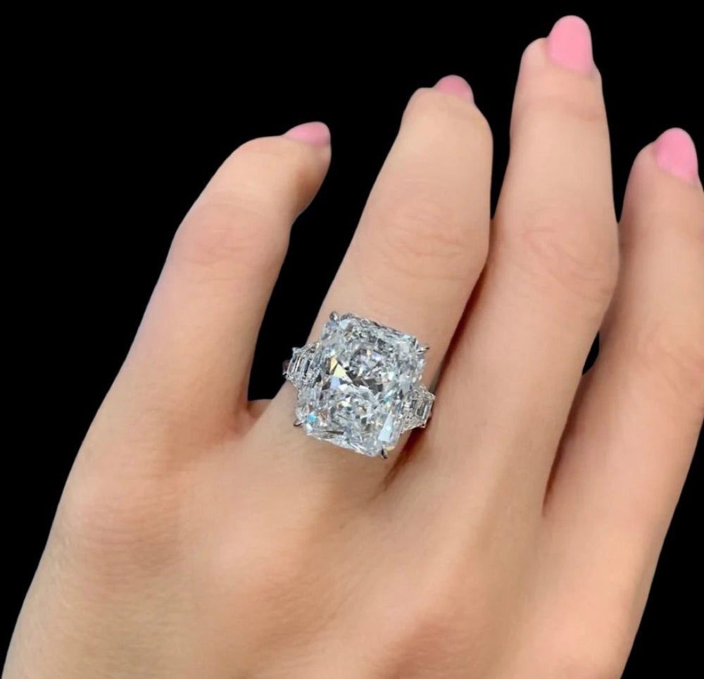 5 Carat Three Stone Engagement Ring - Raphana Jewellery