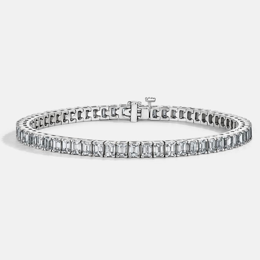 9.60 CT Amanda Emerald Cut Diamond Tennis Bracelet - Raphana Jewellery