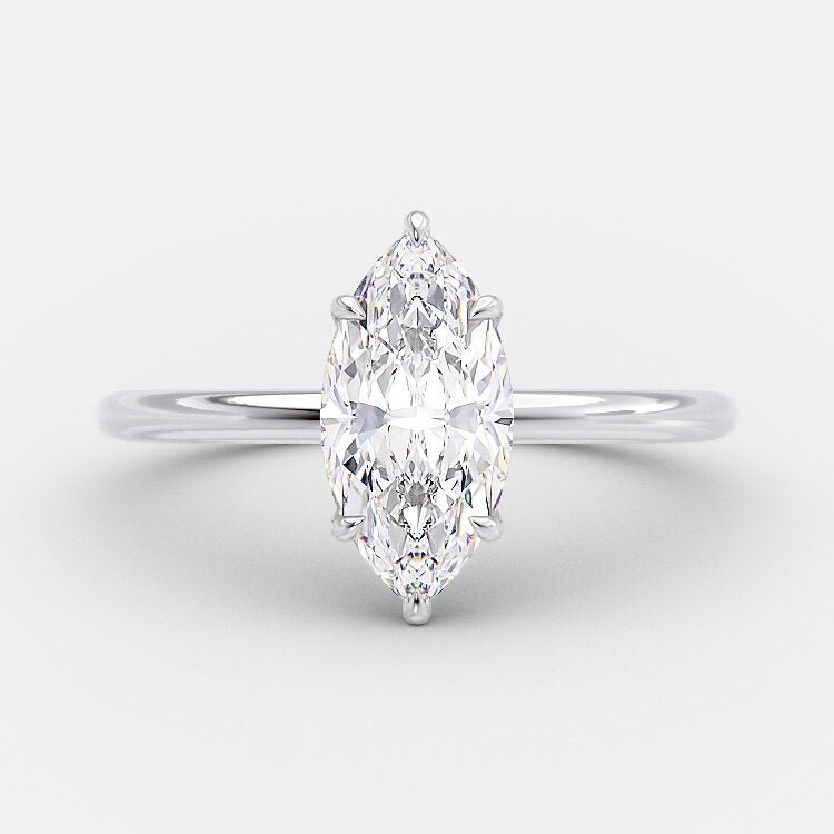 Aria Moissanite Solitaire Marquise Engagement Ring - Raphana Jewellery