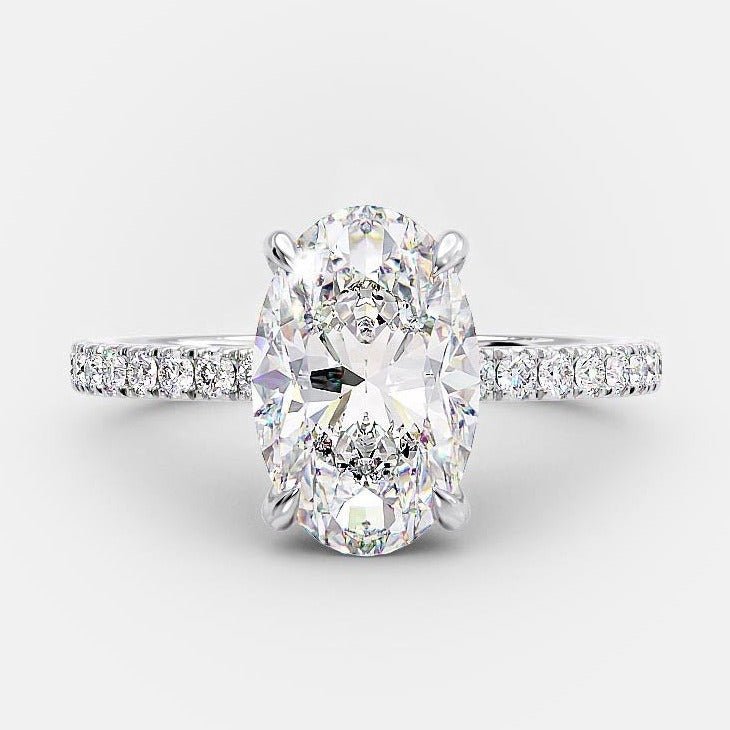 Barbara Oval 1.5CT Moissanite Engagement Ring - Raphana Jewellery