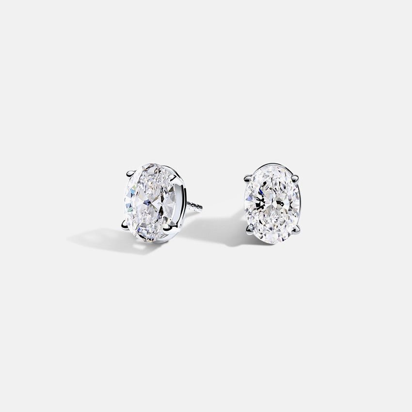 Chloé Oval Stud Lab-Growing 1 Carat Diamond Earrings - Raphana Jewellery