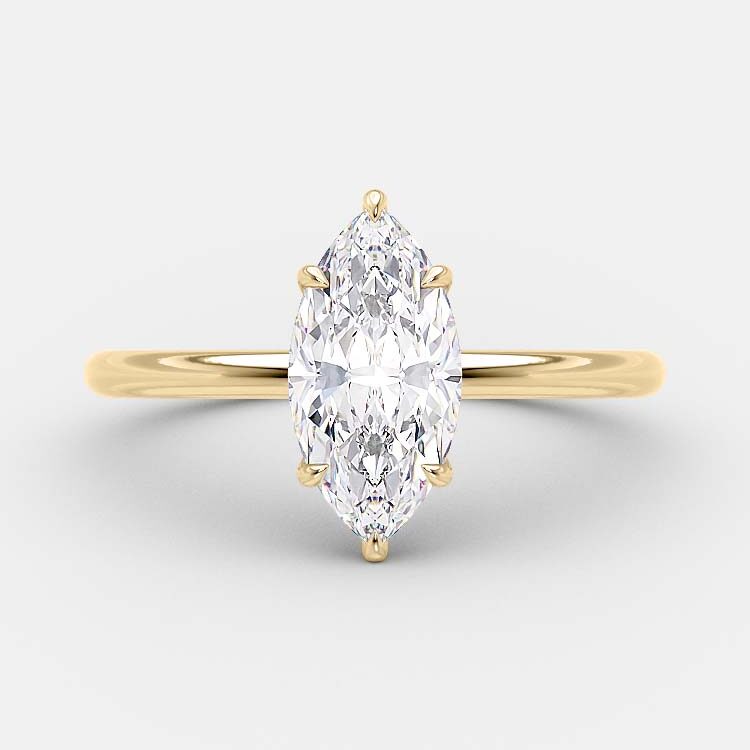 Daniele Moissanite Solitaire Marquise Engagement Ring - Raphana Jewellery