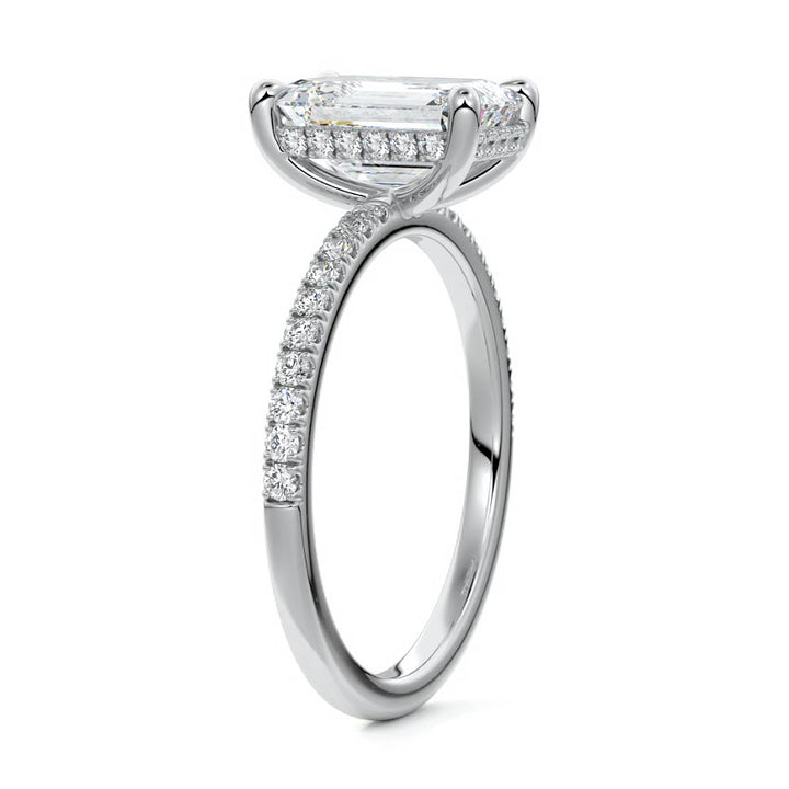 Eleonor Emerald Lab-Grown Engagement Ring - Raphana Jewellery
