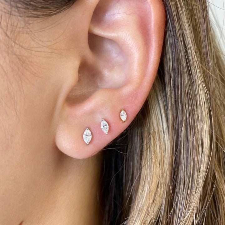 Hannah Marquise Lab-Grown Diamond Stud Earrings - Raphana Jewellery