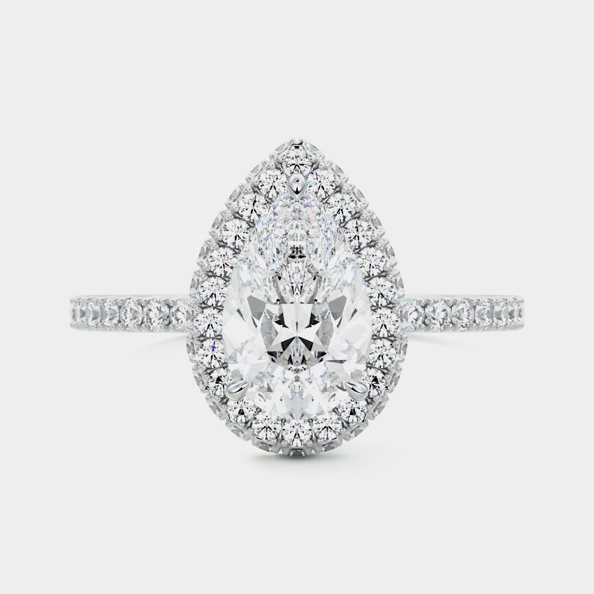Masha Halo 2 Carat Diamond Ring - Raphana Jewellery