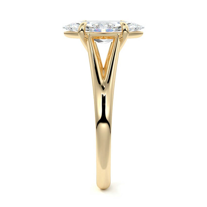 Sia Solitaire Split Band Marquise Engagement Ring - Raphana Jewellery